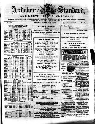 cover page of Andover Chronicle published on June 2, 1893