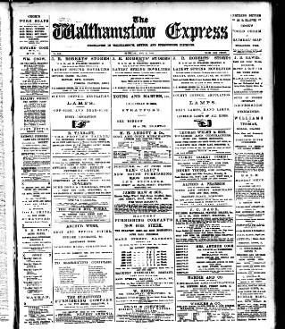 cover page of Walthamstow Express published on May 6, 1899