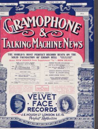 cover page of Gramophone, Wireless and Talking Machine News published on May 1, 1924