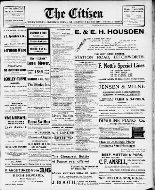 cover page of Citizen (Letchworth) published on May 2, 1908