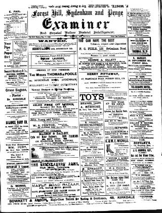cover page of Forest Hill & Sydenham Examiner published on March 5, 1909