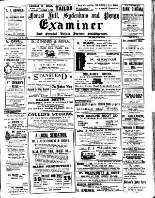 cover page of Forest Hill & Sydenham Examiner published on April 25, 1924