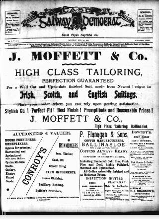 cover page of East Galway Democrat published on May 1, 1915