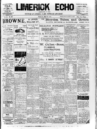 cover page of Limerick Echo published on May 12, 1914