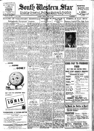 cover page of South Western Star published on May 5, 1944