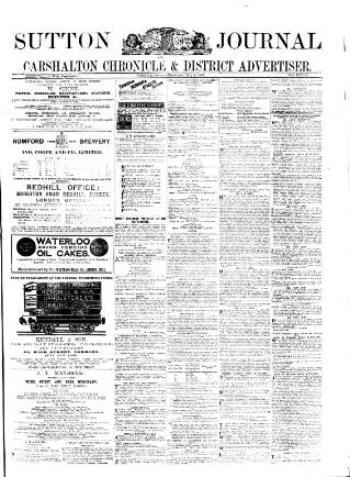 cover page of Sutton Journal published on May 5, 1887