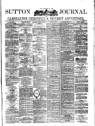 cover page of Sutton Journal published on April 25, 1895