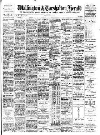 cover page of Wallington & Carshalton Herald published on May 4, 1895