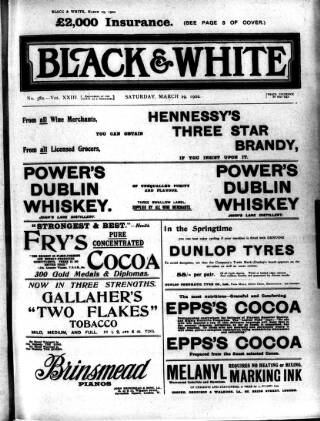 cover page of Black & White published on March 29, 1902