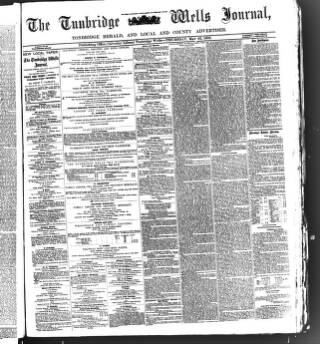 cover page of Tunbridge Wells Journal published on May 22, 1862