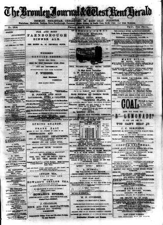 cover page of Bromley Journal and West Kent Herald published on May 4, 1894