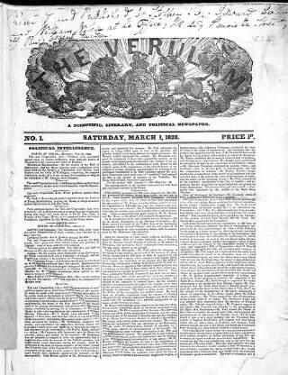 cover page of Verulam published on March 1, 1828