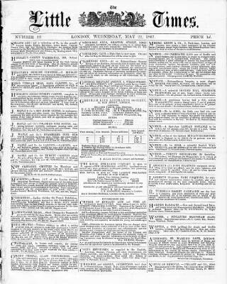 cover page of Little Times published on May 22, 1867
