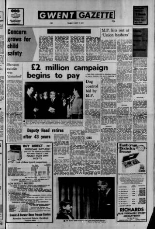 cover page of Gwent Gazette published on May 7, 1971