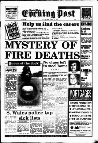 cover page of South Wales Daily Post published on April 20, 1991