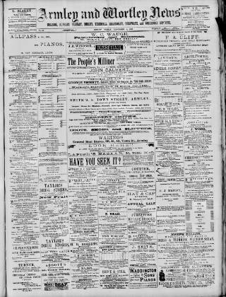 cover page of Armley and Wortley News published on December 5, 1890