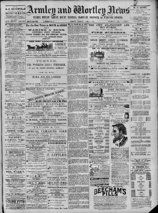 cover page of Armley and Wortley News published on June 2, 1893