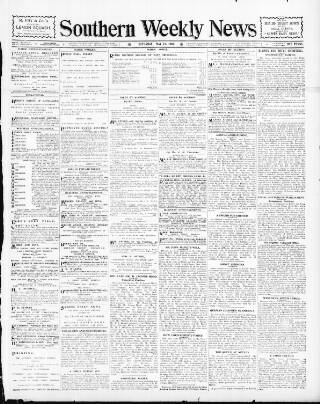 cover page of Southern Weekly News published on May 19, 1900