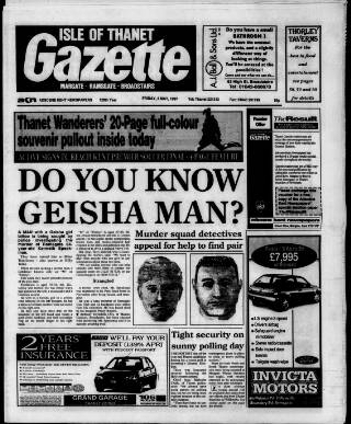 cover page of Isle of Thanet Gazette published on May 2, 1997