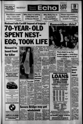 cover page of South Wales Echo published on February 23, 1988