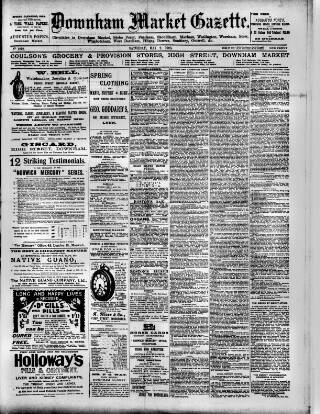 cover page of Downham Market Gazette published on May 2, 1903