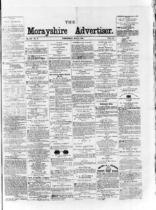 cover page of Morayshire Advertiser published on May 2, 1860