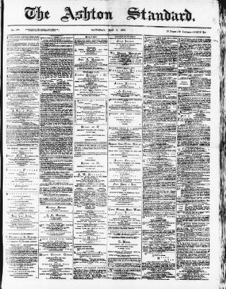 cover page of Ashton Standard published on May 3, 1879