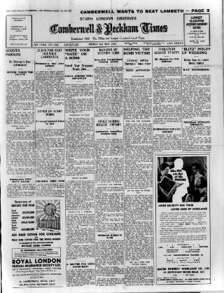 cover page of South London Observer published on May 2, 1941