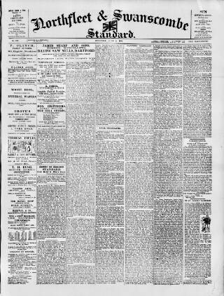 cover page of Northfleet and Swanscombe Standard published on June 2, 1900