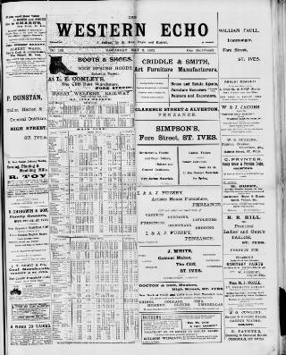 cover page of Western Echo published on May 2, 1903