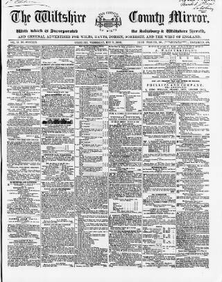 cover page of Wiltshire County Mirror published on May 2, 1860