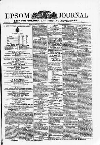 cover page of Epsom Journal published on June 1, 1875