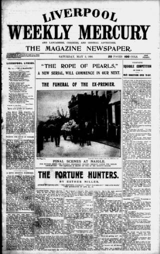 cover page of Liverpool Weekly Mercury published on May 2, 1908