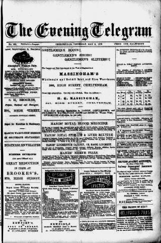 cover page of Evening Express Telegram (Cheltenham) published on May 2, 1878