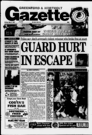 cover page of Greenford & Northolt Gazette published on May 2, 1997