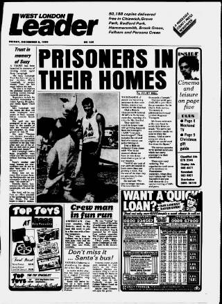 cover page of Hammersmith & Chiswick Leader published on December 5, 1986