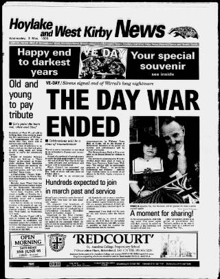 cover page of Hoylake & West Kirby News published on May 3, 1995