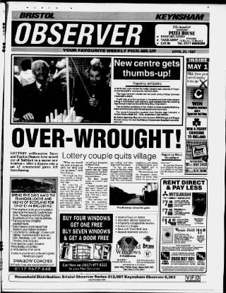 cover page of New Observer (Bristol) published on April 25, 1997