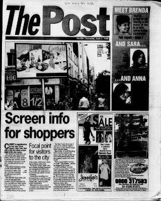 cover page of Cardiff Post published on June 3, 1999