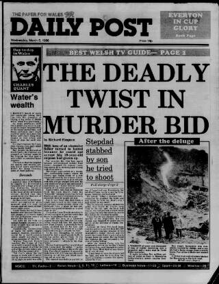 cover page of Liverpool Daily Post (Welsh Edition) published on March 5, 1986
