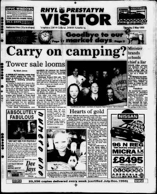 cover page of Rhyl, Prestatyn Visitor published on May 2, 1996