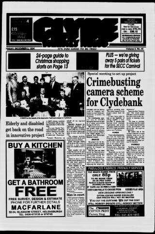 cover page of Clyde Weekly News published on December 2, 1994