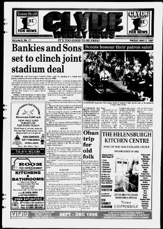 cover page of Clyde Weekly News published on May 2, 1997