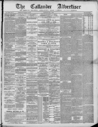 cover page of Callander Advertiser published on May 3, 1890