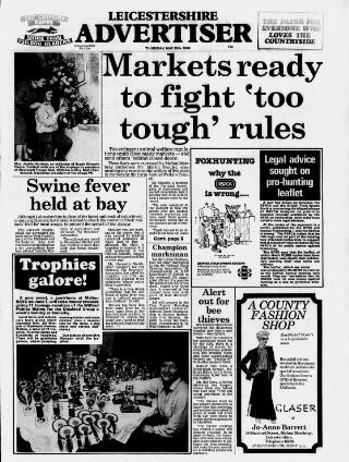 cover page of Leicester Advertiser published on May 29, 1986