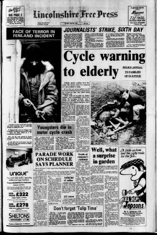 cover page of Lincolnshire Free Press published on April 26, 1977