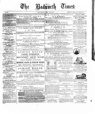 cover page of Bedworth Times published on May 22, 1875