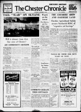 cover page of Chester Chronicle published on December 5, 1964