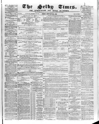 cover page of Selby Times published on February 24, 1888