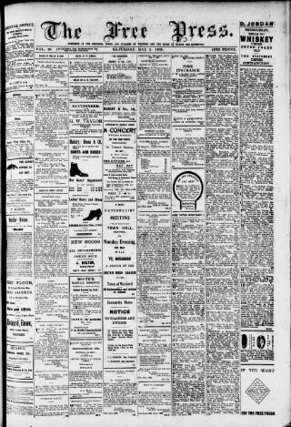 cover page of Free Press (Wexford) published on May 2, 1908